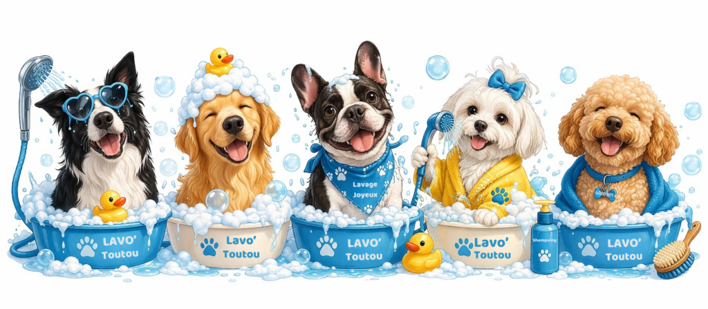 brossage chien après lavage espace dédié Plouharnel
