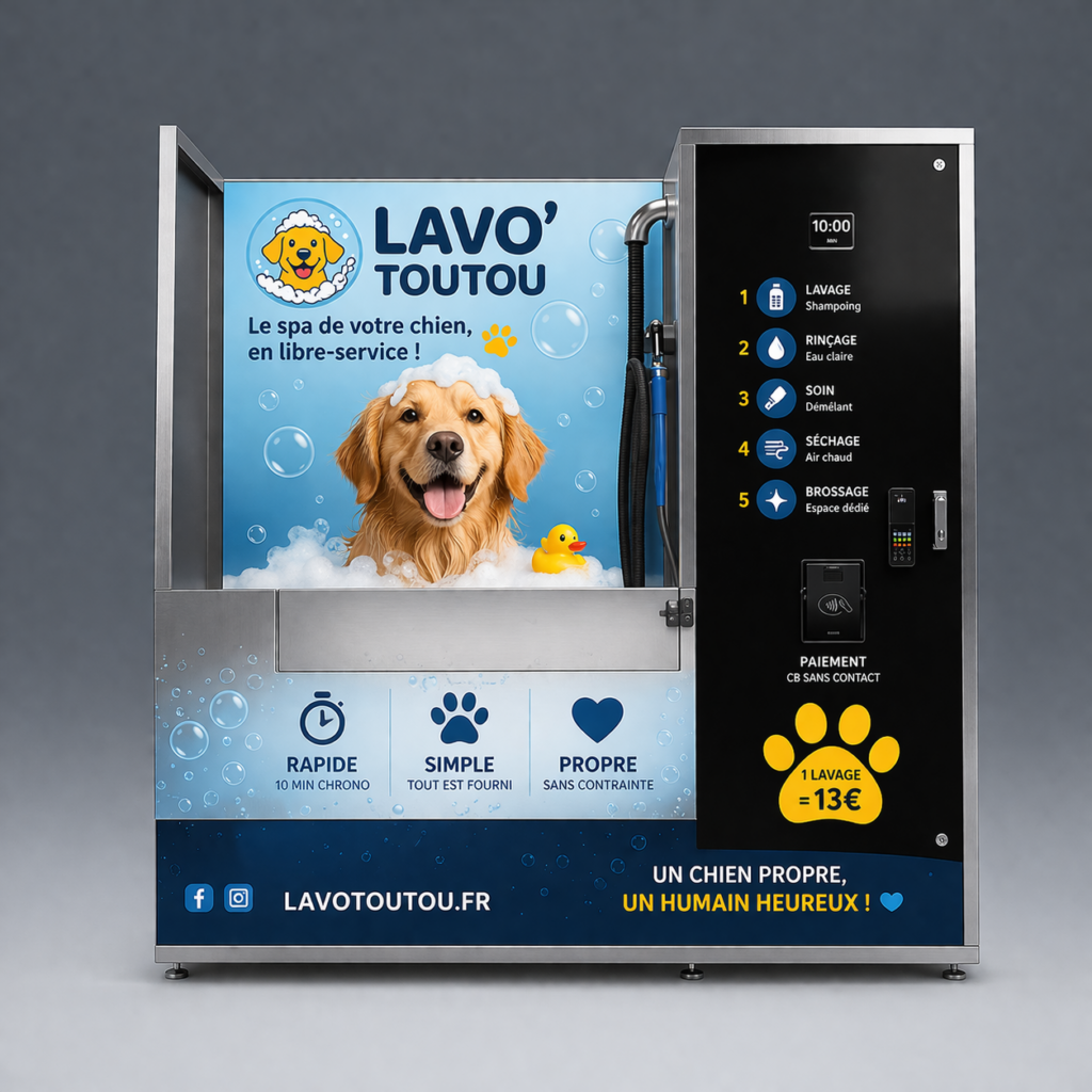 machine lavage chien libre service Plouharnel
